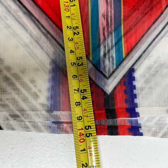 Andree Racer Back Chevron Chiffon Maxi Dress Sleeveless Women Small Geometric - Picture 10 of 12